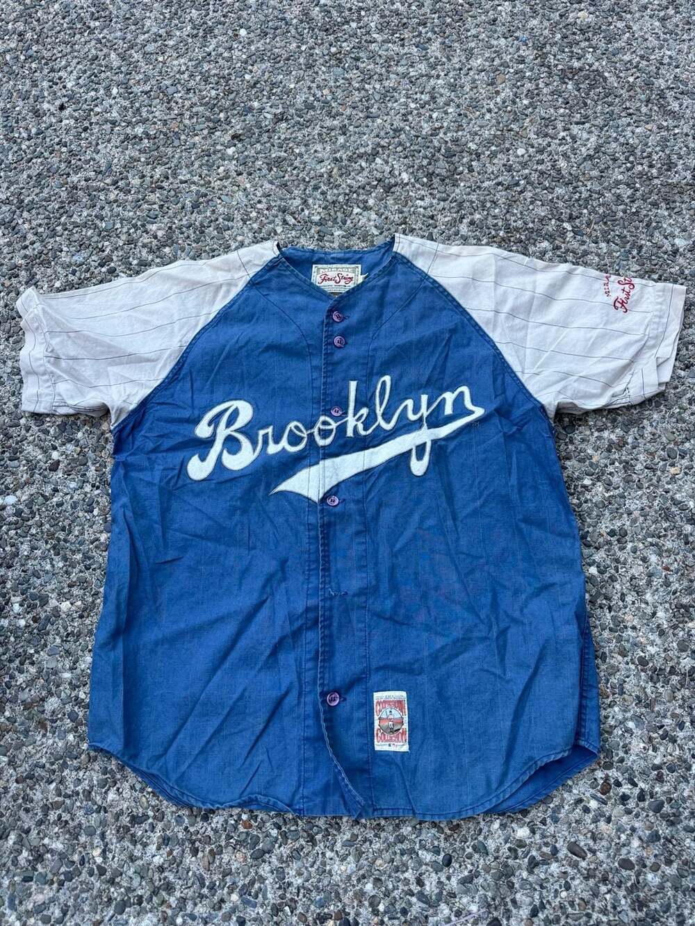 Mirage First String Brooklyn Dodgers 1955 Cooperstown  Baseball Jersey Sz M